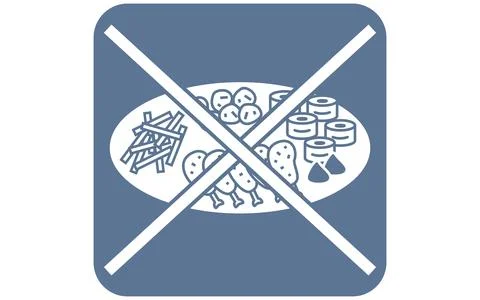 Icon warning of use of platter Stock Illustration