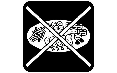 Icon warning of use of platter Stock Illustration
