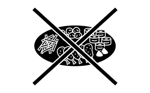 Icon warning of use of platter Stock Illustration