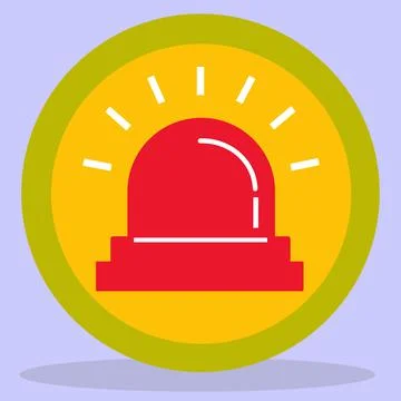 An icon that warns of danger as a result of hacking or penetration. Stock Illustration