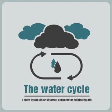 Icon the water cycle Stock Illustration
