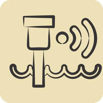 Icon Water Level Sensor. related to Sensors symbol. hand drawn style. desig.. Stock Illustration