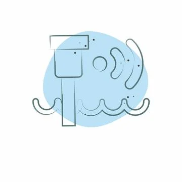 Icon Water Level Sensor. related to Sensors symbol. Color Spot Style. desig.. 스톡 일러스트