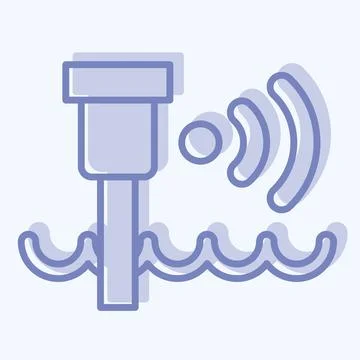 Icon Water Level Sensor. related to Sensors symbol. two tone style. design .. 스톡 일러스트