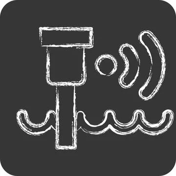 Icon Water Level Sensor. related to Sensors symbol. chalk Style. design edi.. 스톡 일러스트