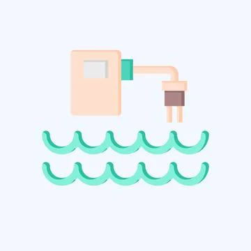 Icon Water Quality Sensor. related to Sensors symbol. flat style. design ed.. Illustrazione stock