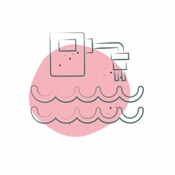 Icon Water Quality Sensor. related to Sensors symbol. Color Spot Style. des.. Illustrazione stock