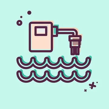 Icon Water Quality Sensor. related to Sensors symbol. MBE style. design edi.. Illustrazione stock