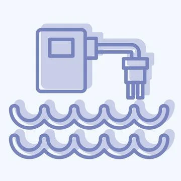 Icon Water Quality Sensor. related to Sensors symbol. two tone style. desig.. Stock Illustration