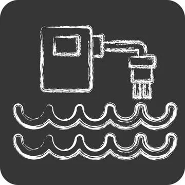 Icon Water Quality Sensor. related to Sensors symbol. chalk Style. design e.. Illustrazione stock