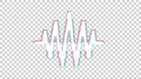 Icon waveform path is distorted. Glitch. Noise, chromatic aberration, geometric Illustrazione stock
