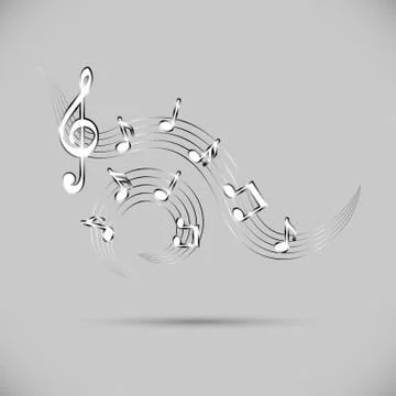 Icon of wavy music Stock Illustration