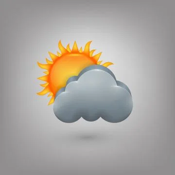 Icon weather. Cloud sun Stock Illustration