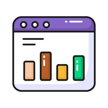 An icon of web analysis in trendy style isolated on white background イラスト素材