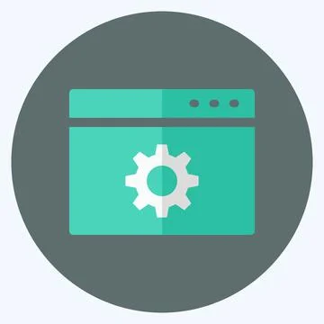 Icon Web Optimization. suitable for IT Services symbol. flat style. simple de Stock Illustration