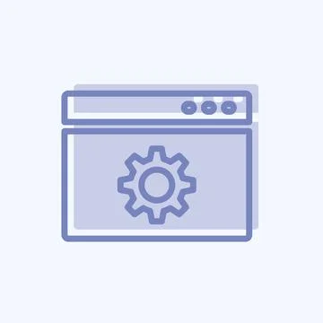 Icon Web Optimization. suitable for IT Services symbol. two tone style. simpl Stock Illustration
