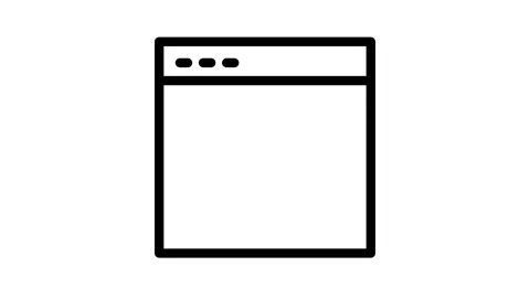 Icon of a web page in black and white, symbolizing internet browsing and we.. 動画素材 335012268