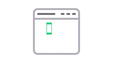 Icon of a web page illustrating a basic layout with sections and navigation.. Video stock 334930918