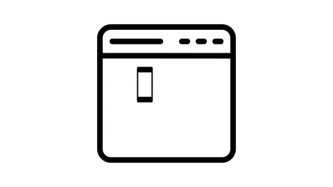 Icon of a web page illustrating a basic layout with sections and navigation.. Stock Footage 334931074