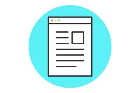 Icon of web page Stock Illustration