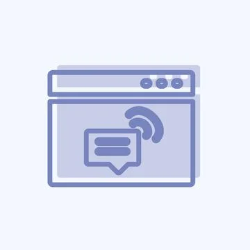 Icon Web Support. suitable for IT Services symbol. two tone style. simple des Stock Illustration