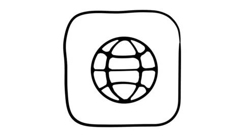 Icon Web whiteboard animation 4K footage Stock Footage 116573360