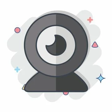 Icon Webcam. related to Computer symbol. comic style. simple design editabl.. Stock Illustration