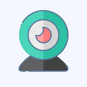 Icon Webcam. related to Computer symbol. doodle style. simple design editab.. Stock-Illustration