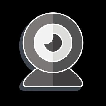 Icon Webcam. related to Computer symbol. glossy style. simple design editab.. Stock Illustration