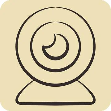 Icon Webcam. related to Computer symbol. hand drawn style. simple design ed.. Stock-Illustration