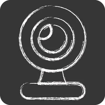 Icon Webcam. suitable for Computer Components symbol. chalk Style. simple d.. Stock Illustration