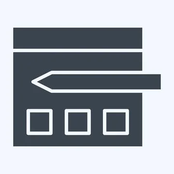 Icon Website Design. related to Creative Concept symbol. glyph style. simpl.. Illustrazione stock