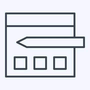 Icon Website Design. related to Creative Concept symbol. line style. simple.. Stock Illustration