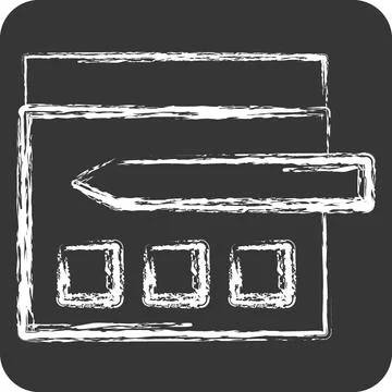 Icon Website Design. related to Creative Concept symbol. chalk Style. simpl.. イラスト素材