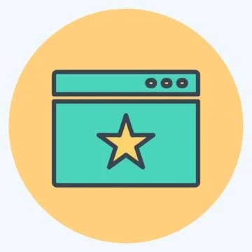 Icon Website Promotion. suitable for IT Services symbol. color mate style. si Stock Illustration