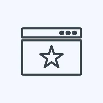 Icon Website Promotion. suitable for IT Services symbol. line style. simple d Illustrazione stock