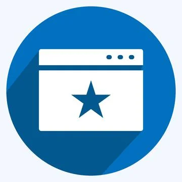 Icon Website Promotion. suitable for IT Services symbol. long shadow style. s Stock Illustration