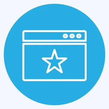 Icon Website Promotion. suitable for IT Services symbol. blue eyes style. sim Illustration