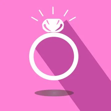 Icon wedding ring Stock Illustration
