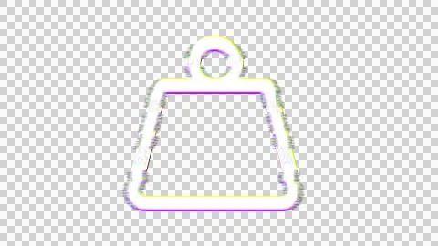 Icon weight hanging is distorted. Glitch. Noise, chromatic aberration, geometric Stock Illustration
