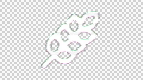 Icon wheat is distorted. Glitch. Noise, chromatic aberration, geometric Illustrazione stock