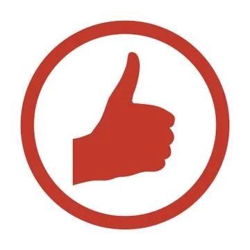 Like icon on white background. Illustrazione stock