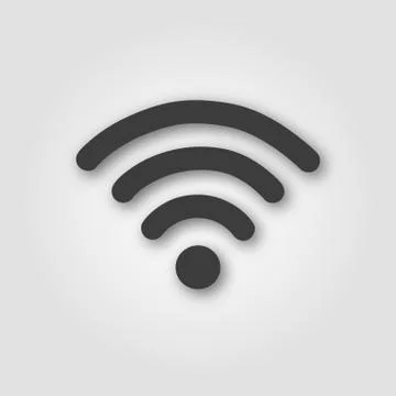 Icon wifi in a flat style on gray background Stockillustratie