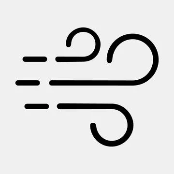 Icon wind. Weather elements symbol. Icons in glyph style. Good for prints, .. イラスト素材