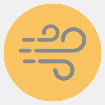 Icon wind. Weather elements symbol. Icons in color mate style. Good for pri.. イラスト素材