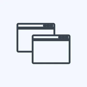 Icon Windows. suitable for Web Interface symbol. line style. simple design ed Stock Illustration