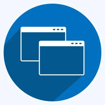 Icon Windows. suitable for Web Interface symbol. long shadow style. simple de イラスト素材