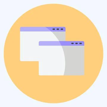 Icon Windows. suitable for Web Interface symbol. flat style. simple design ed Stock Illustration