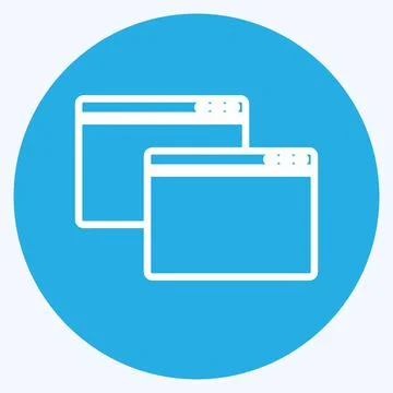 Icon Windows. suitable for Web Interface symbol. blue eyes style. simple desi 스톡 일러스트