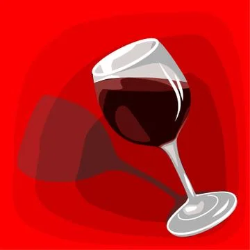 Icon with wine Stock Illustration